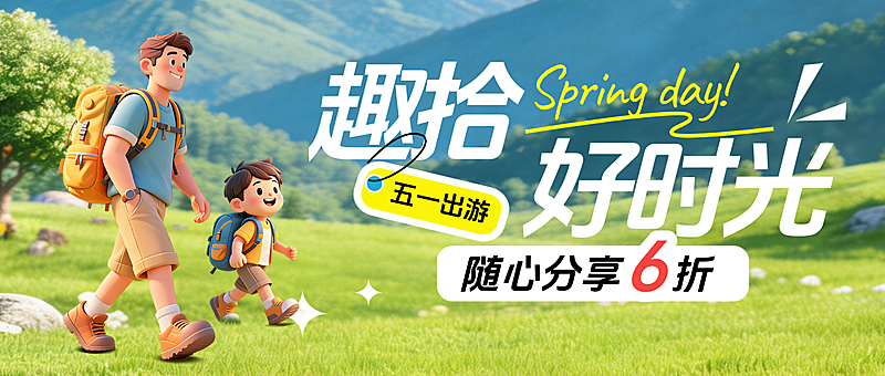 五一劳动节51优惠户外公众号首图