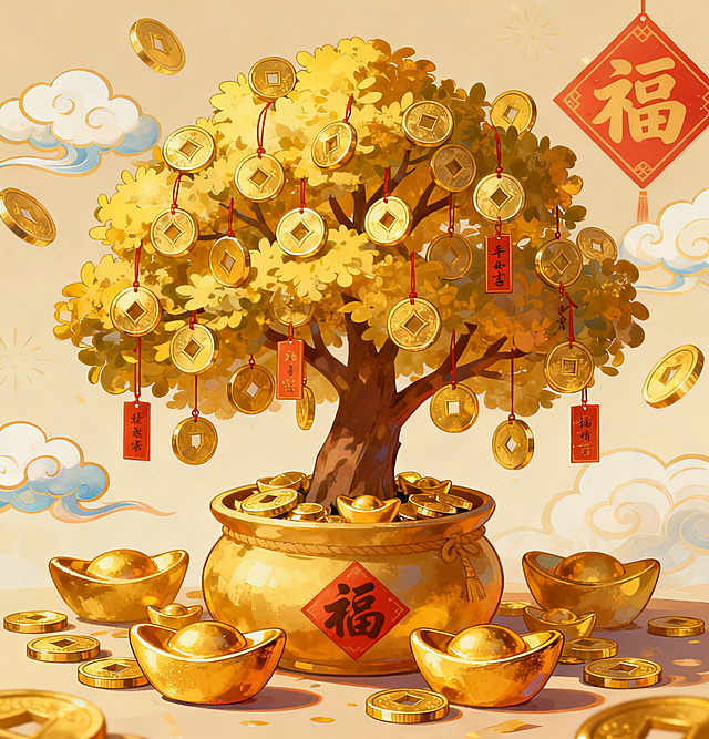 我需要生成一套套图，共10张图，所有图必须要是插画风格，要有新年的元素，看起来有节日氛围，同时所有图片风格统一，最好是一套。第一张横板174×25的比例（财神相关插画），第二张横板171×25的比例（福禄寿相关的插画），第三张34×40的比例（马年大吉相关的），第四张16×39的比例（这一张上面要有文字：卫生间 由此进），第五张103×25的比例（舞龙相关的插画），第六张162×25的比例（舞狮相关的），第七张81×25的比例（金元宝发财相关的），第八张24×25的比例（摇钱树相关的），第九张91×25的比例（年年有余相关的），第十张67×40的比例（2026新年相关的）。