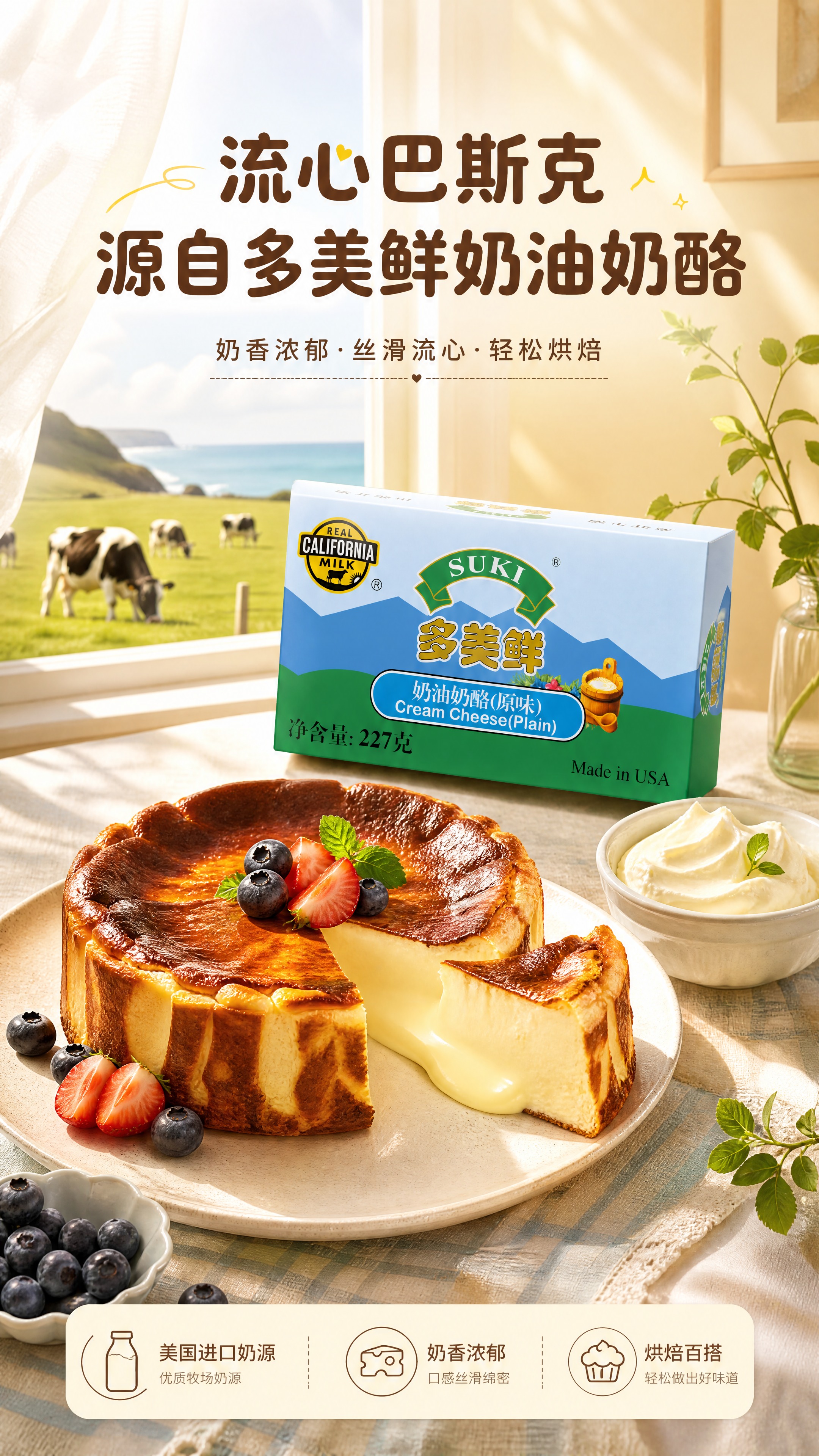 [商品] 使用【图2】多美鲜奶油奶酪 227g 原味包装盒；保… - 图片创意预览