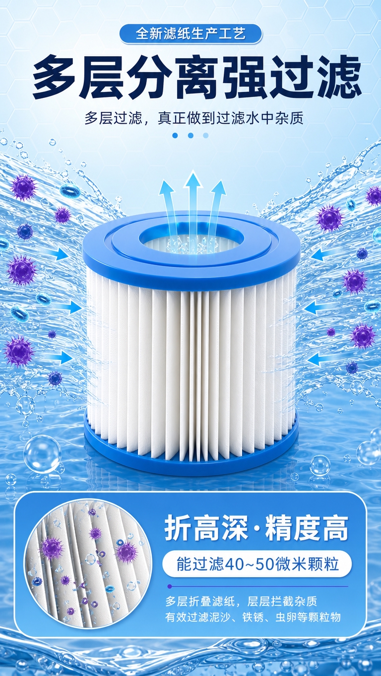 [商品] 使用【图1】折叠式泳池/SPA过滤滤芯（滤筒）；保留… - 图片创意预览