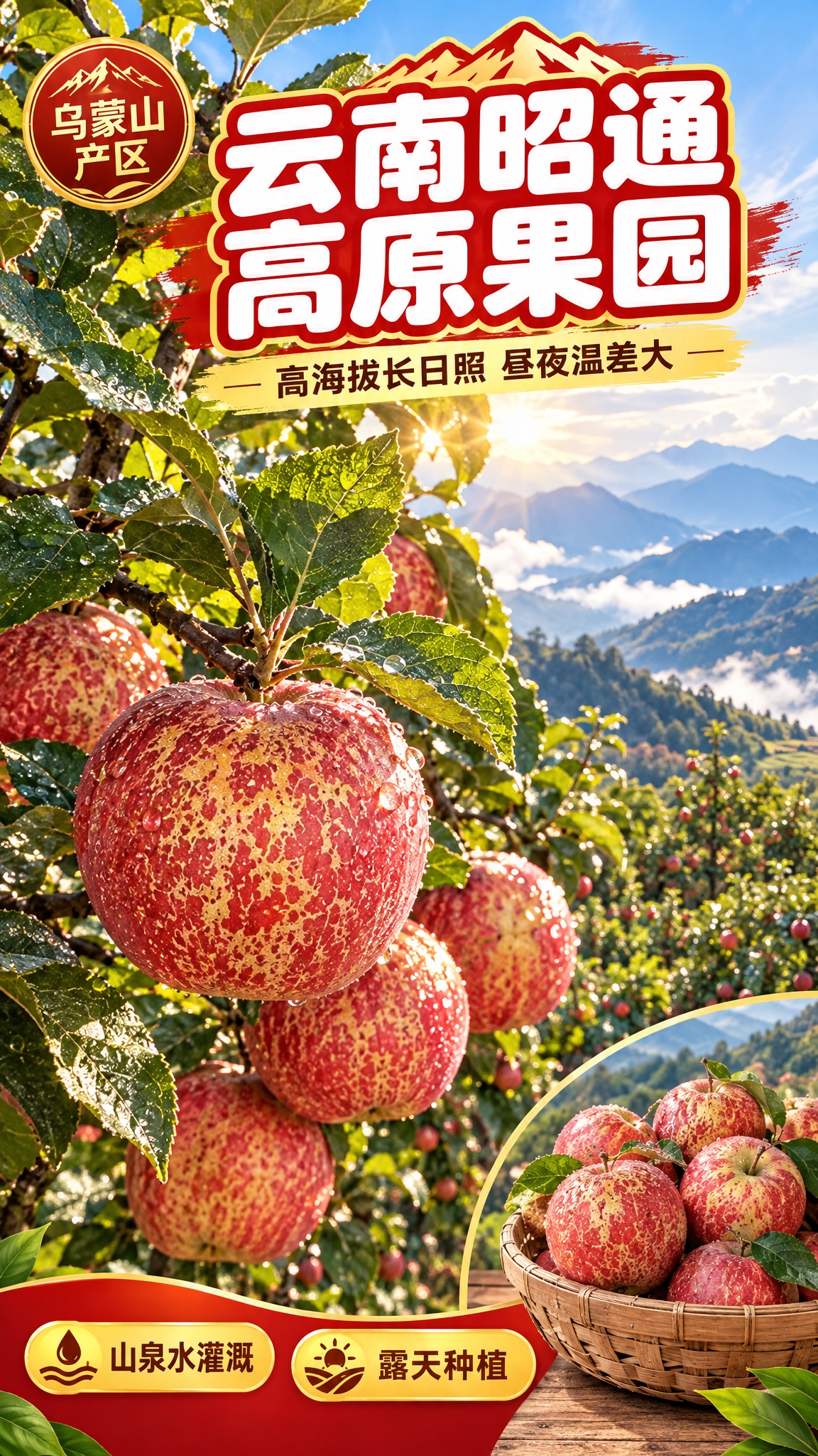 [商品] 使用【图1】【图2】昭通丑苹果实拍果作为辅助露出（红… - 图片创意预览