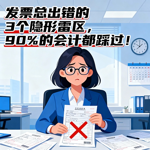 “发票总出错的3个隐形雷区，90%的会计都踩过！”