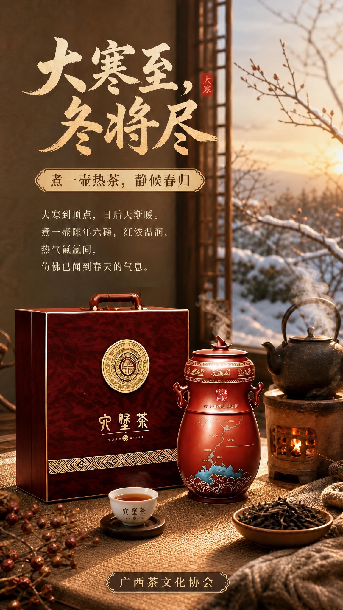 将画面中的茶杯（茶盏）尺寸缩小约百分之十，位置与造型保持，使其… - 图片创意预览
