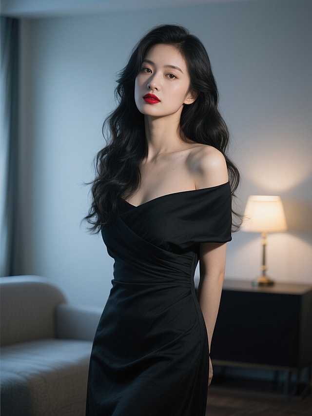 优雅感与时尚感交织，光影细腻渲染奢华氛围，写实风呈现高级面料质感，营造唯美商务美学。