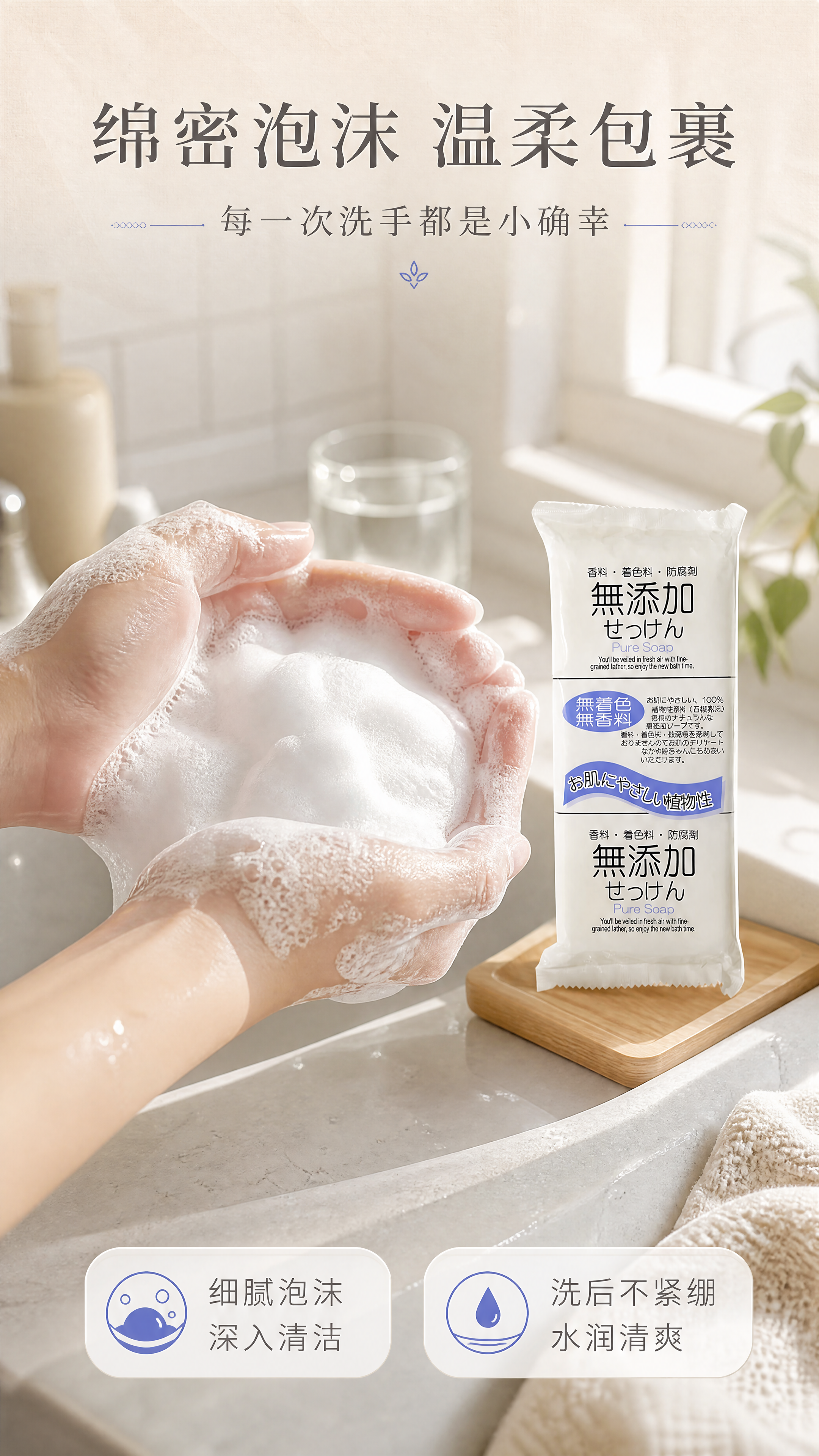 [商品] 使用【图1】无添加植物皂白色包装；保留包装全部外观特… - 图片创意预览