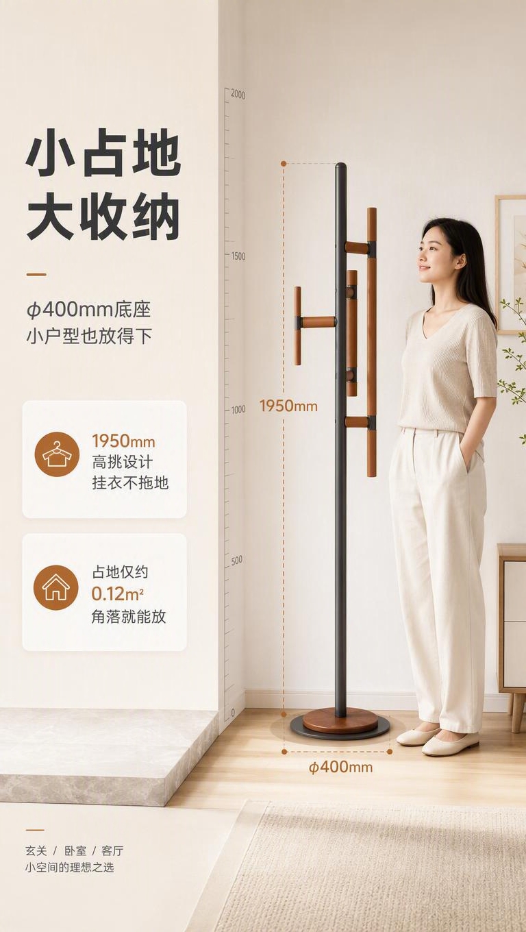 [商品] 使用【图1】中款焦糖棕马鞍皮衣帽架；保留完整结构、颜… - 图片创意预览