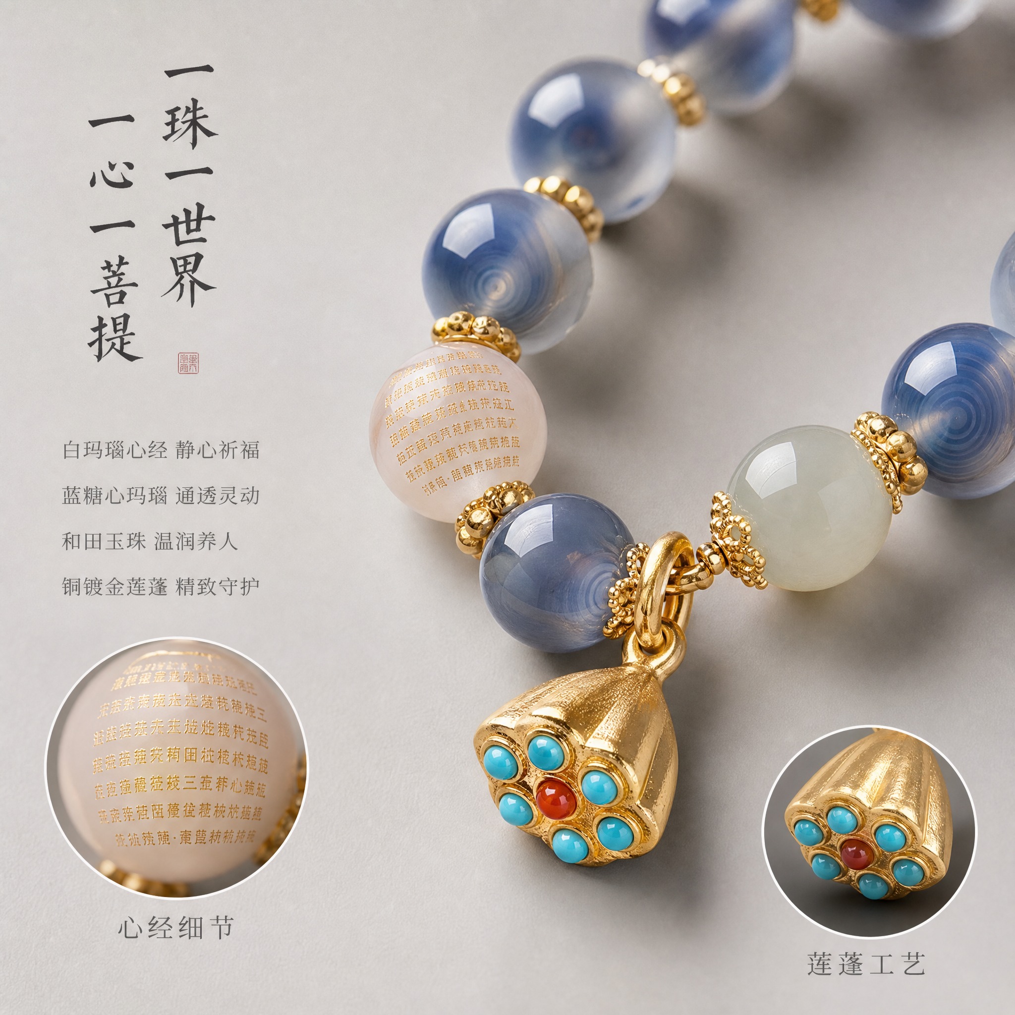 [主图-2] 主题：一珠一世界·一心一菩提。微距特写展示手串材… - 图片创意预览
