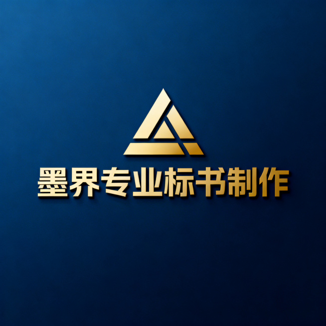 设计一款吸引人的商务logo，logo文字为"墨界专业标书制作"，风格现代醒目，设计感强，视觉冲击力足，配色协调亮眼，简约大气，专业感强，适合商务服务行业，排版突出品牌名称预览效果