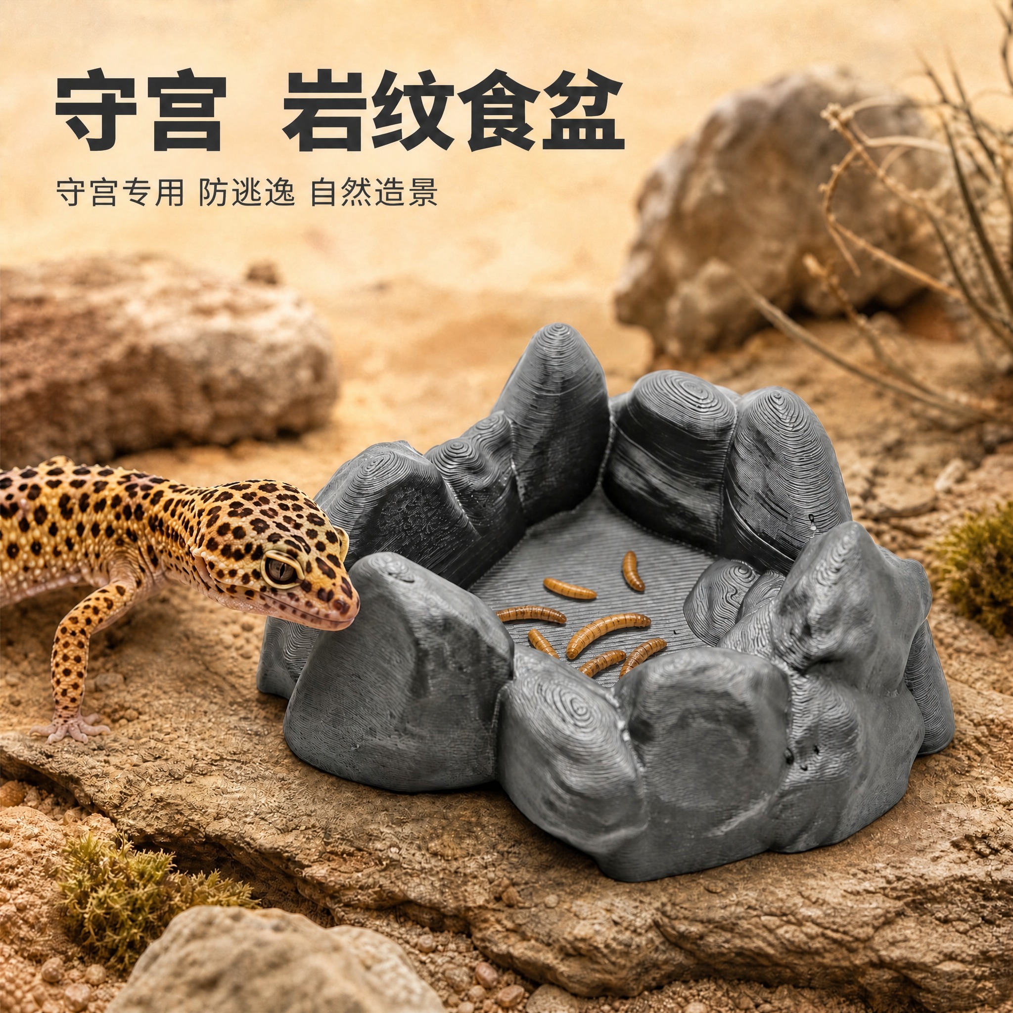 将左上角主标题的「叠嶂」两个字修改为「守宫」，修改后标题变为「… - 图片创意预览