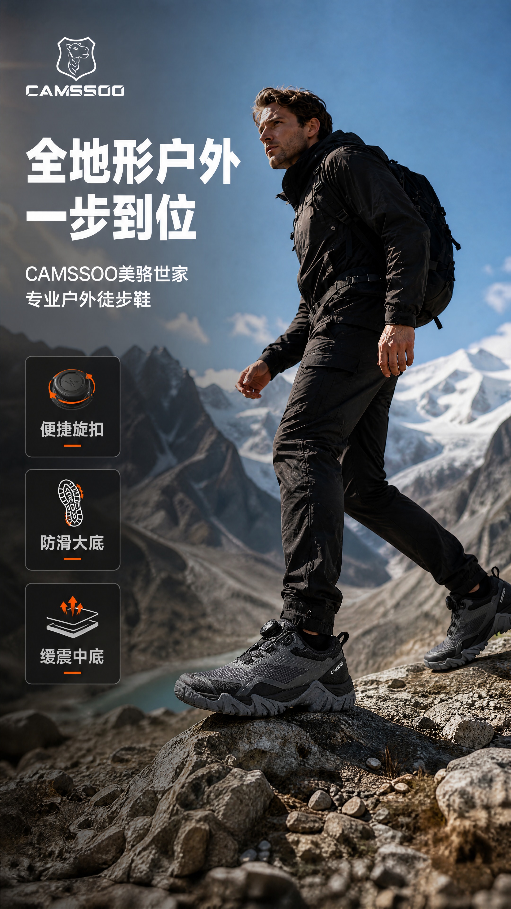 [商品] 使用【图6】男模特户外徒步场景+【图1】深灰黑款户外… - 图片创意预览