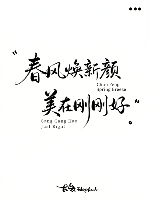 把文字：你的青春不会是潦草诗“改成：春风焕新颜，美在刚刚好预览效果