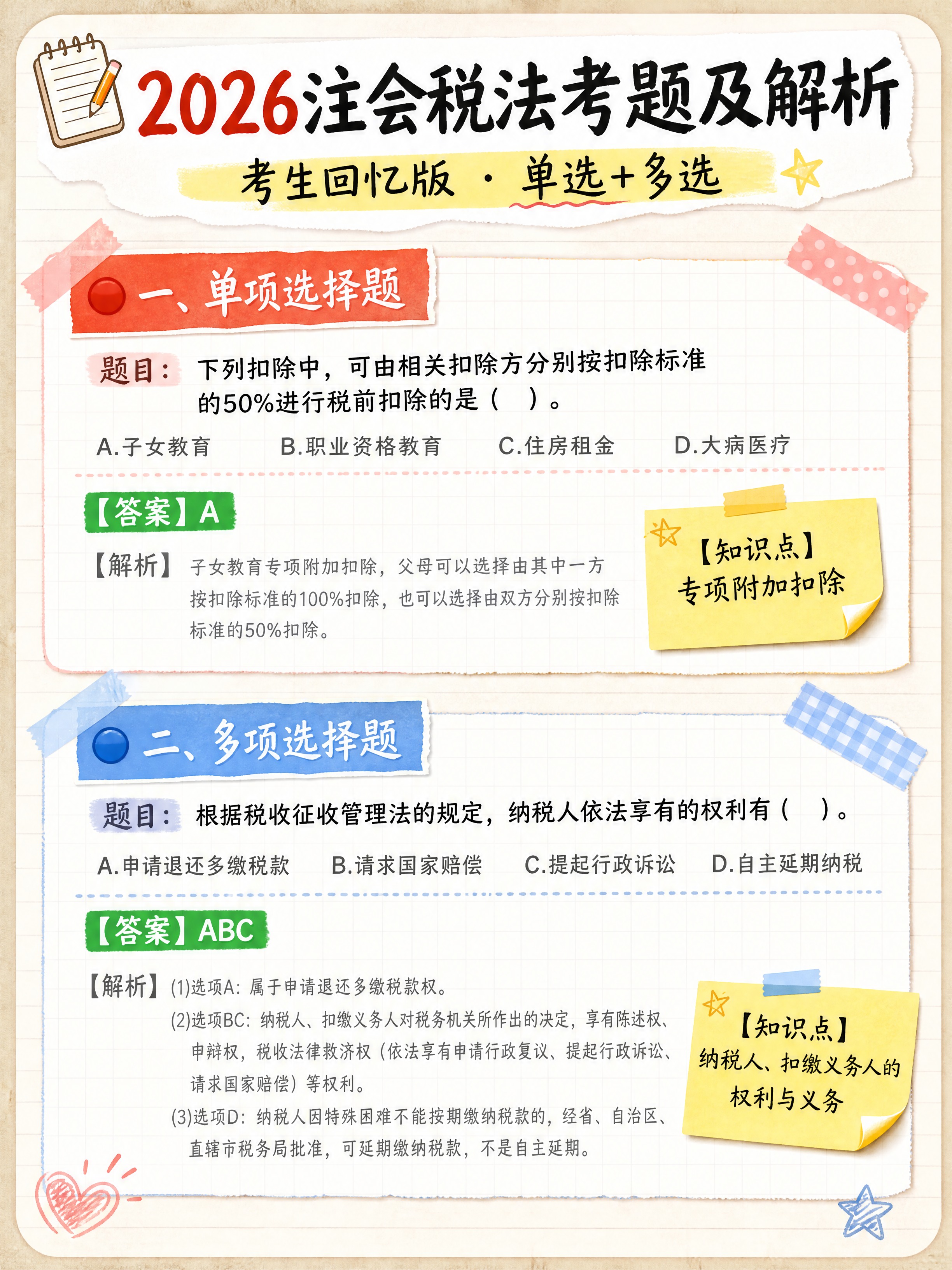 小红书图文笔记信息图，手账拼贴知识卡片风格，3:4竖版，版式精… - 图片创意预览