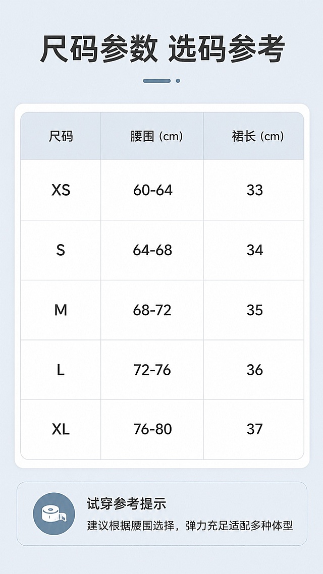 「图片1」，「图片1」「图片1」「图片1」「图片1」「图片1」「图片1」「图片1」「图片1」「图片1」生成一套详情页，商品名称为瑜伽网球裙女夏季高腰防走光运动半身裙透气速干羽毛球健身百褶裙，适配淘宝/天猫平台，单图比例为9:16，需求屏数为20张。氨纶23.2%
锦纶76.8%