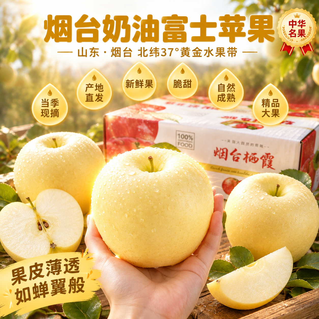 京东电商主图，800×800像素，1:1比例，食品生鲜水果类，… - 图片创意预览