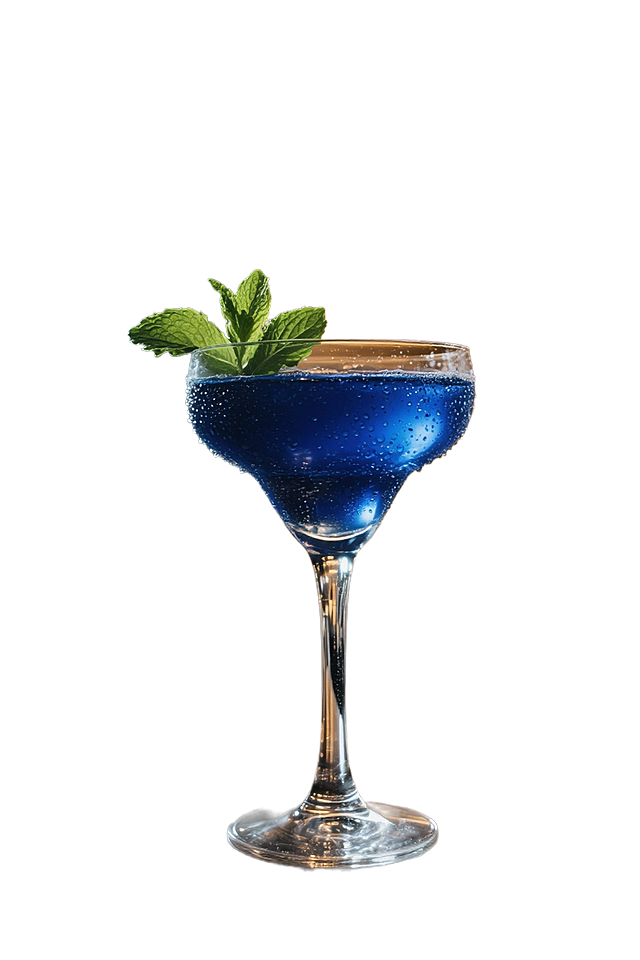 1.杯中加入冰块，倒入30ml 黑朗姆。
2.加入15ml 蓝橙力娇酒+10ml 黑加仑糖浆。
3.用可乐补满。
4.搅拌均匀，直到颜色变成深邃的宝石蓝。
帮我生成相对应的酒