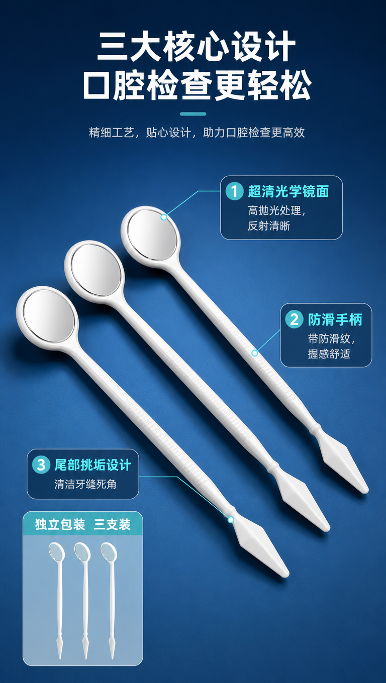 [商品] 使用【图1】一次性口腔镜手柄细节图与【图5】三支装产… - 图片创意预览
