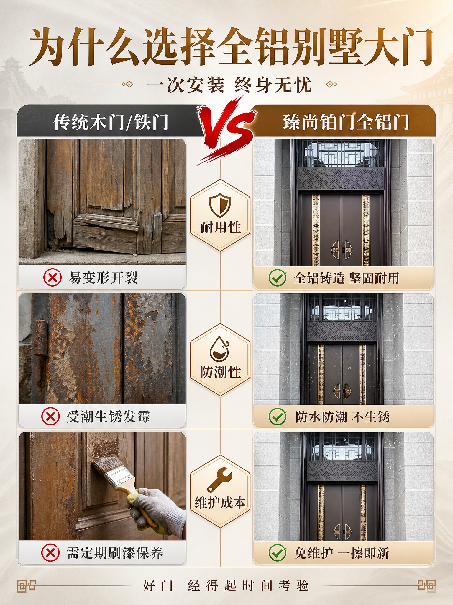 [商品] 使用【图1】臻尚铂门新中式加高款全铝别墅大门；保留深… - 图片创意预览