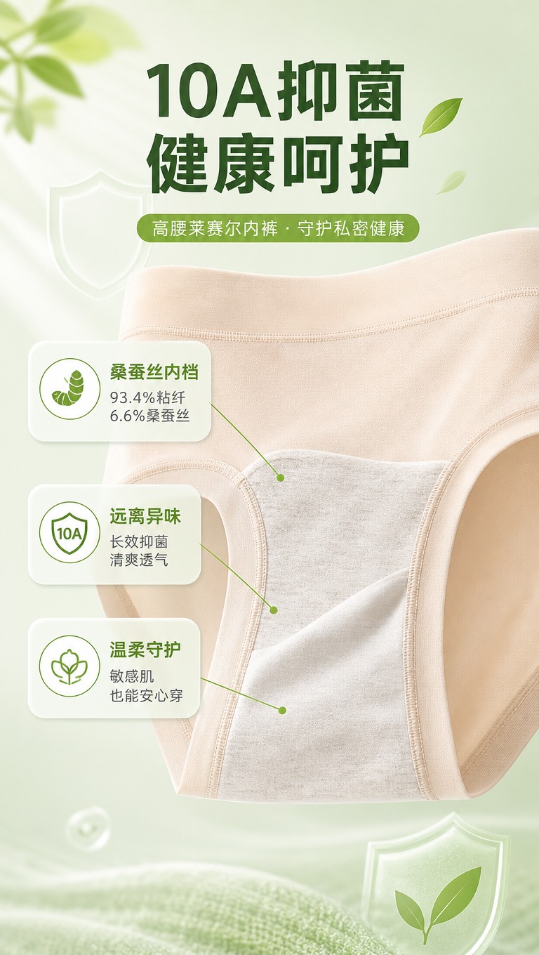 [商品] 使用【图2】【图5】高腰内裤；商品处理：保留高腰腰头… - 图片创意预览