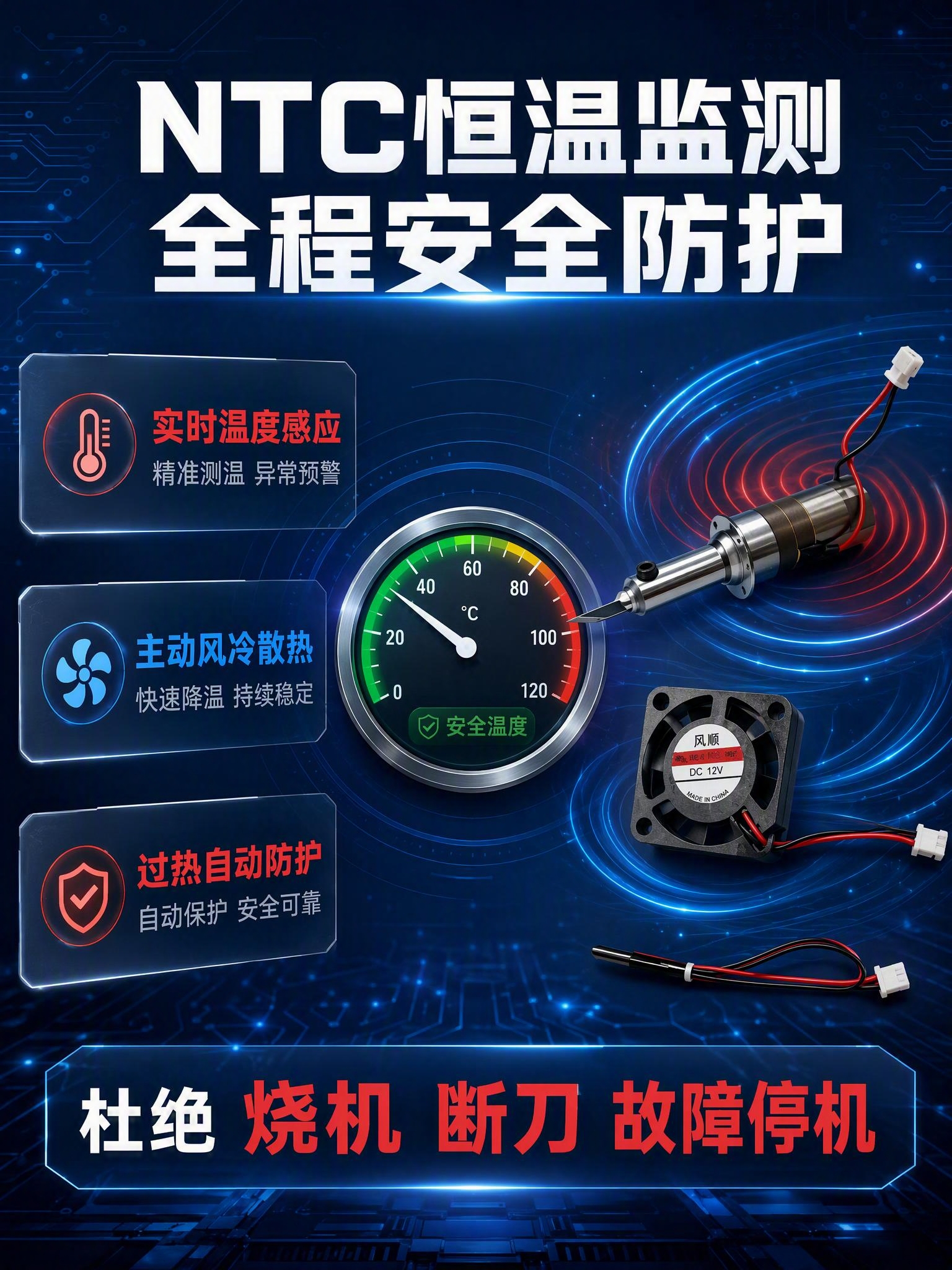 [商品] 使用【图1】切割刀主机、【图6】冷却风扇；保留换能器… - 图片创意预览
