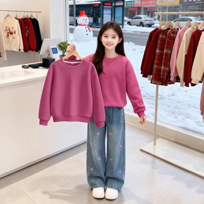 把图1的衣服和裤子给图的2的人物穿上，保留原场景光影，保持图2的人物五官和发型不变，图片宽高尺寸不变，背景不变，人物姿势不变，保持图1的衣服和裤子的款式和颜色不变预览效果
