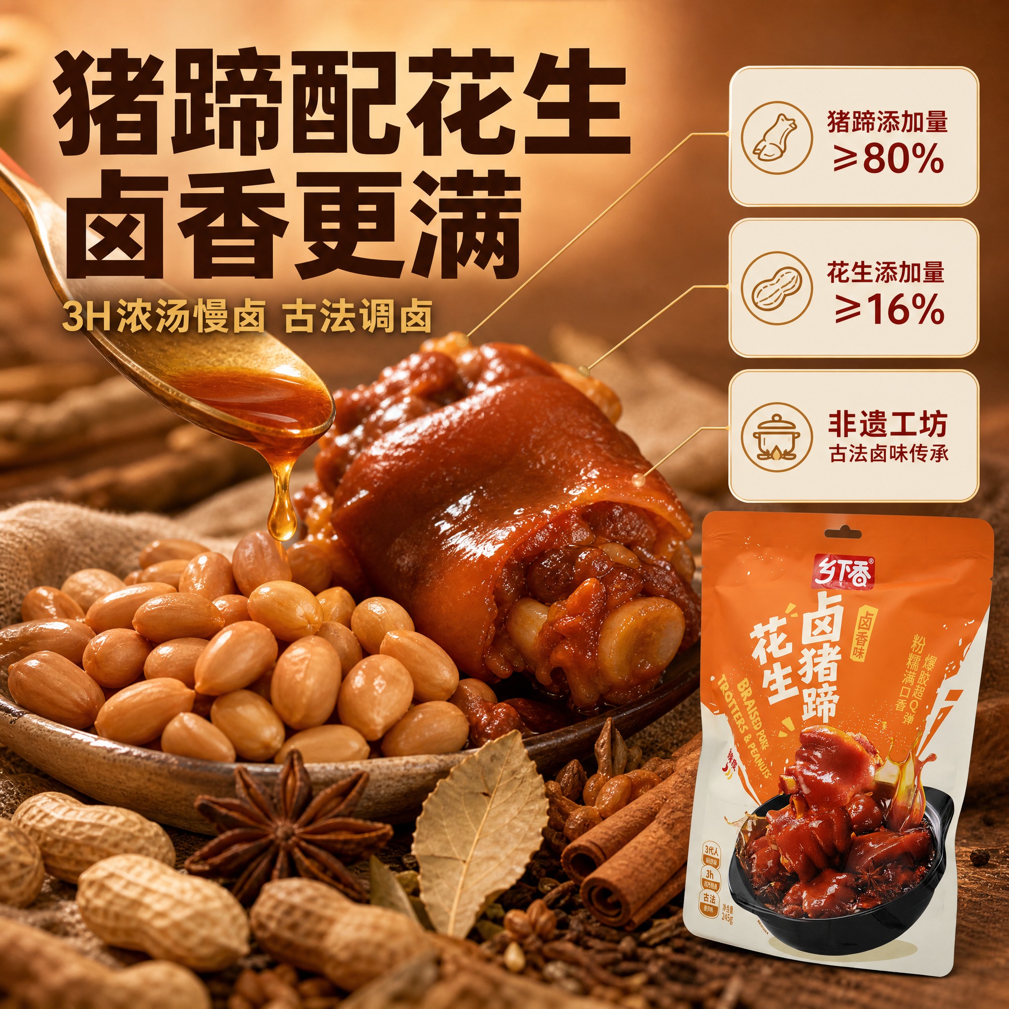 [主图-2] 核心亮点与工艺溯源：用原料与古法卤制工艺建立信任… - 图片创意预览