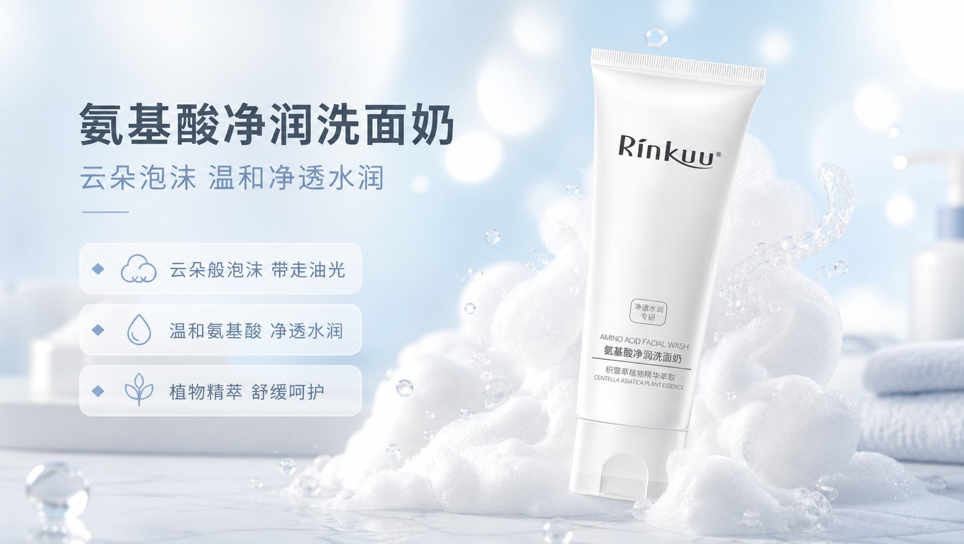 [商品] 使用【图1】和【图2】Rinkuu氨基酸净润洗面奶白… - 图片创意预览