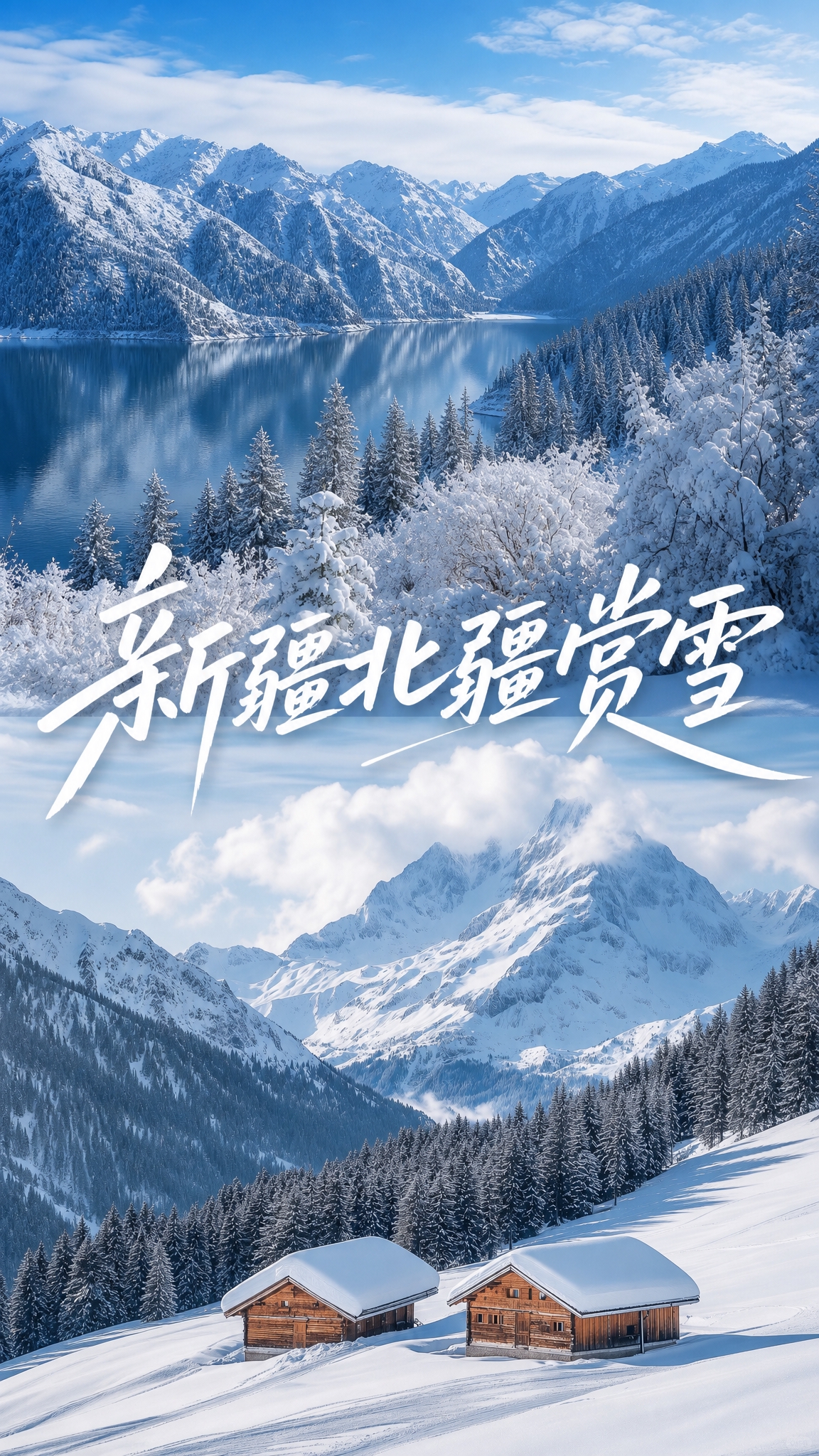 参考第一张图的版式骨架：上下双图结构，中央用大标题文字横跨分隔… - 图片创意预览