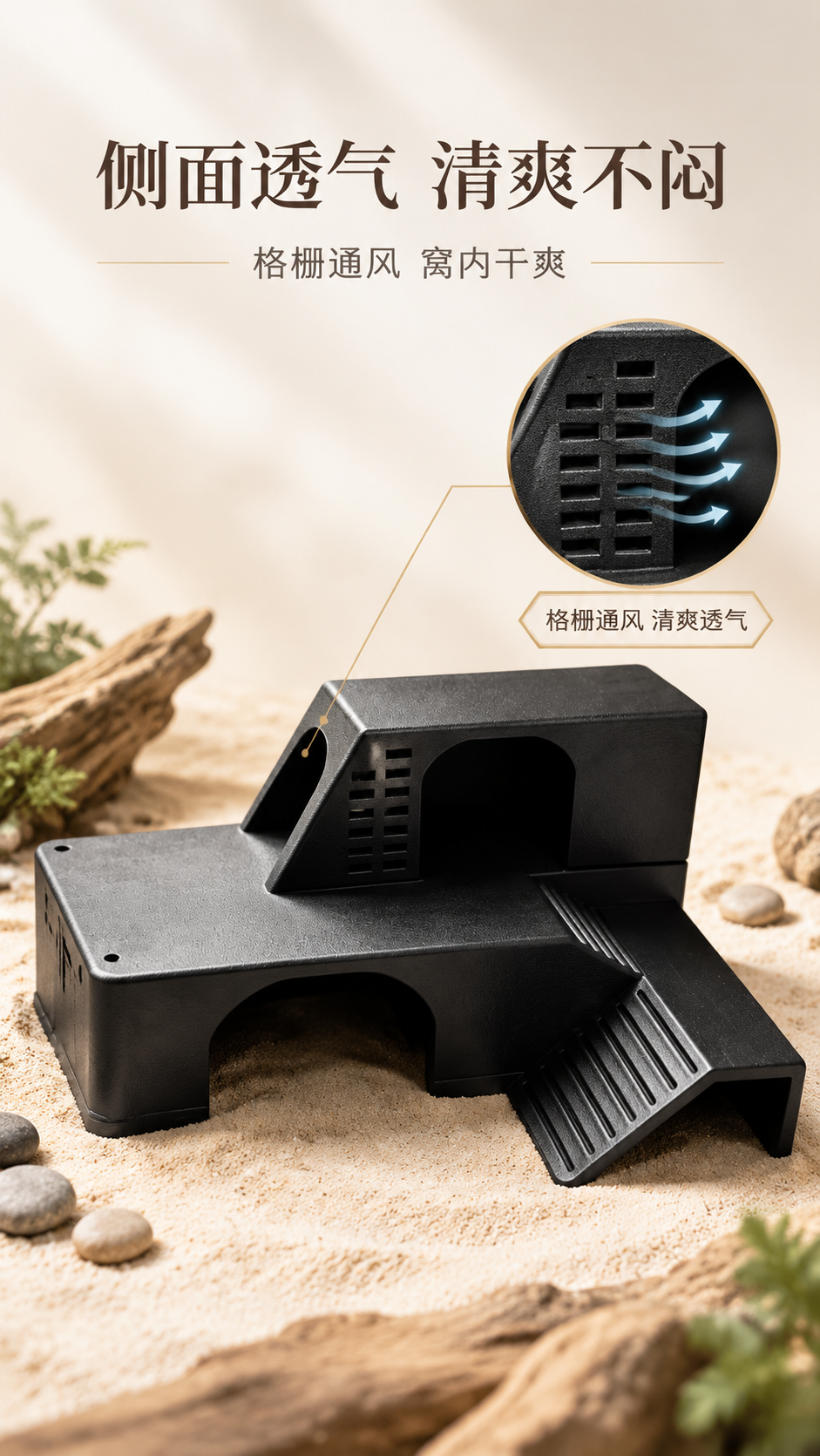 [商品] 使用【图5】曜岩黑（黑色粗磨砂颗粒质感）寄居蟹双层别… - 图片创意预览