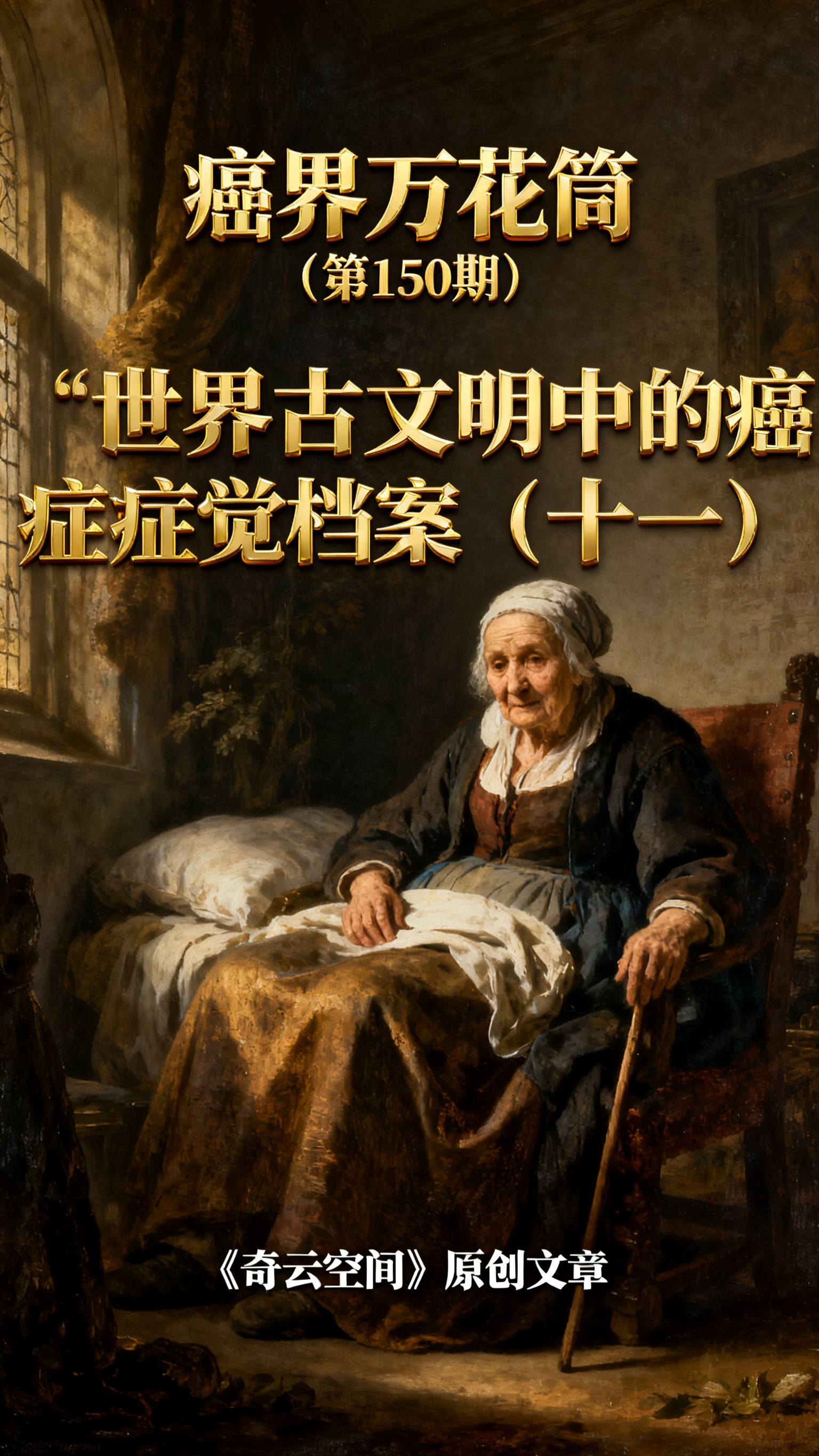 9:16竖版史诗级巴洛克电影海报，以伦勃朗《患病的老妇人》为核… - 图片创意预览