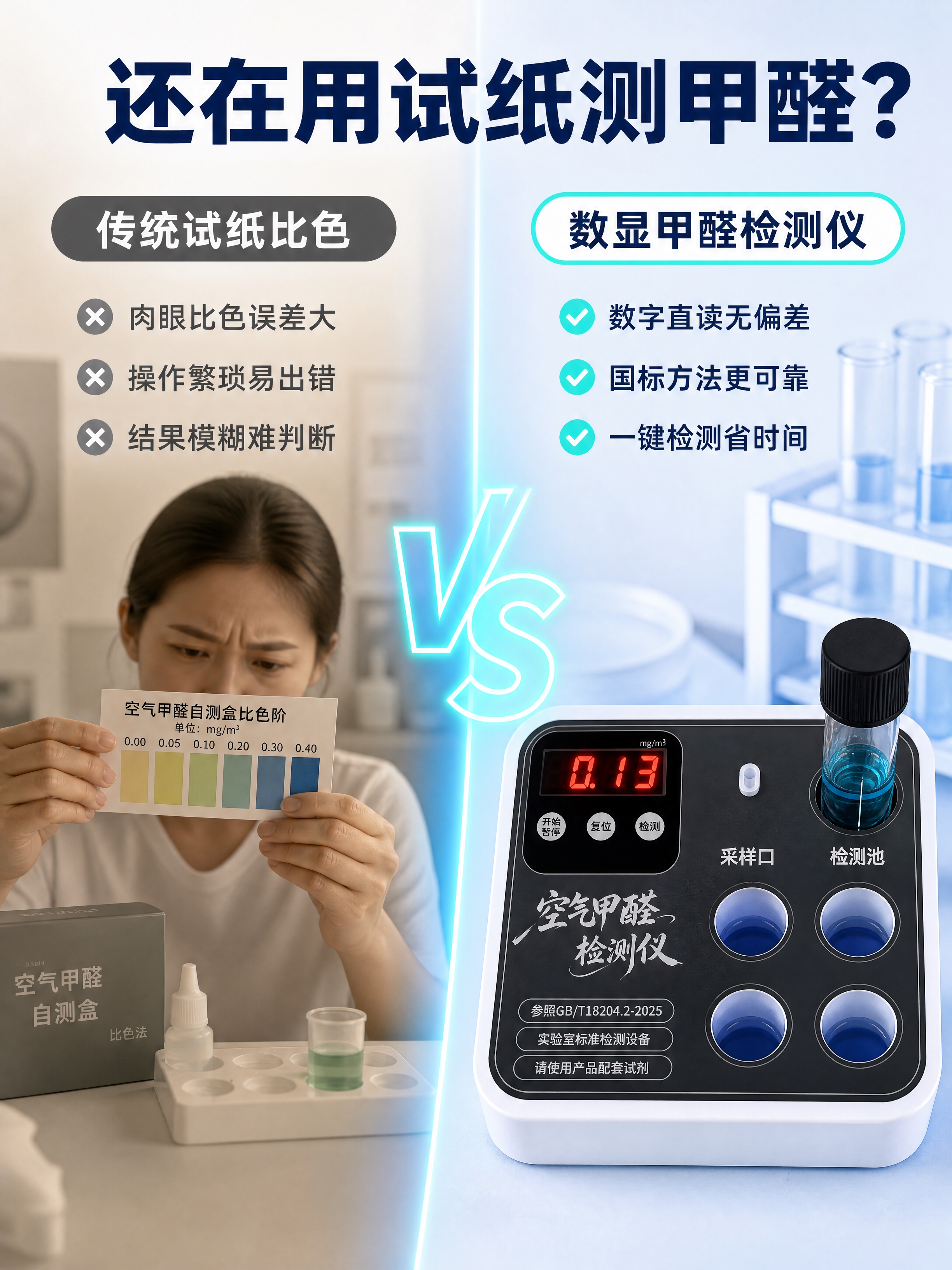 [商品] 本页为对比页，左侧使用普通甲醛自测盒（试纸比色）的示… - 图片创意预览