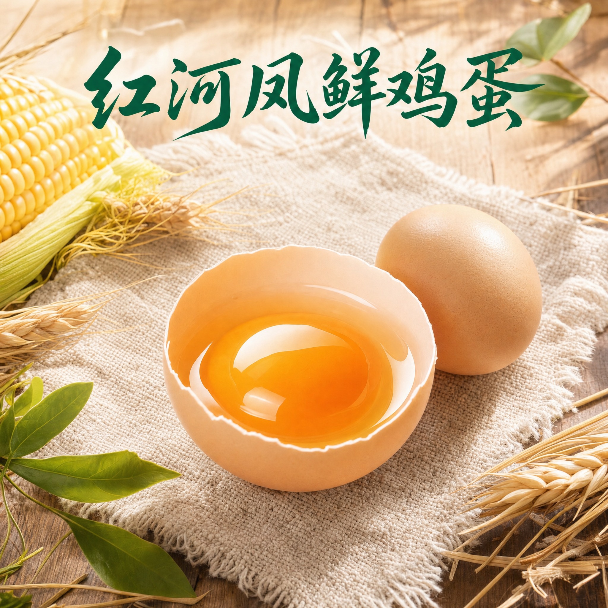 保留主体（打开的鸡蛋特写：橙黄饱满蛋黄+清澈浓稠蛋清，旁边一枚… - 图片创意预览