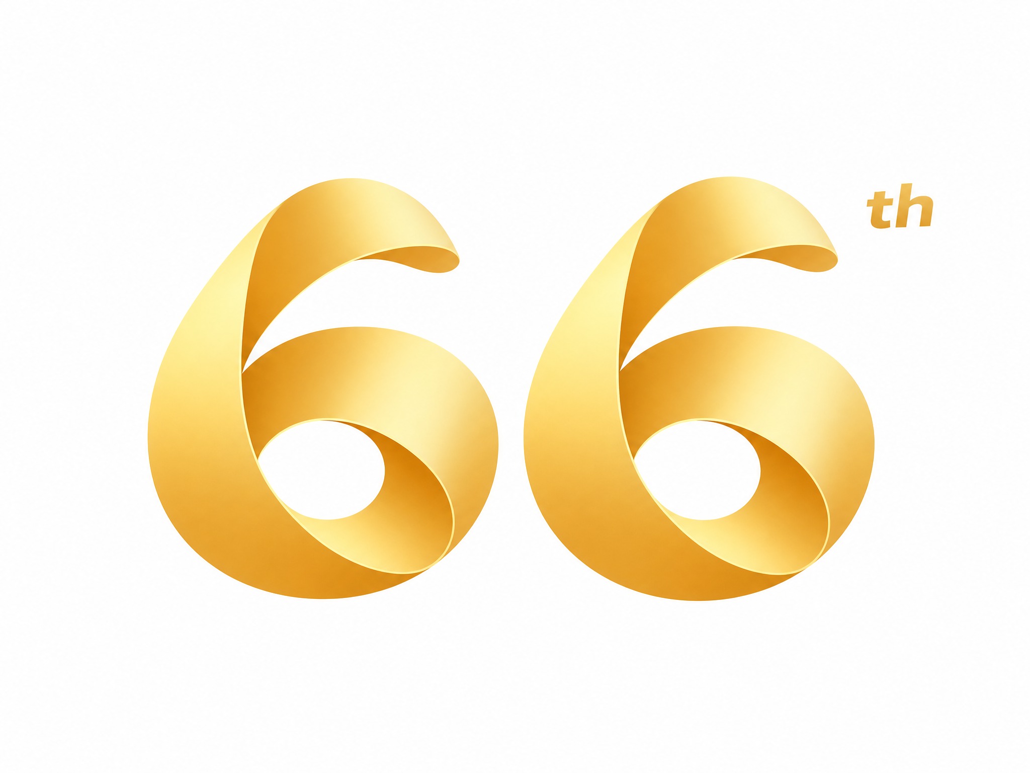 金色字体，白色背景，干净的背景，创意黑体字体设计两个字"66"… - 图片创意预览