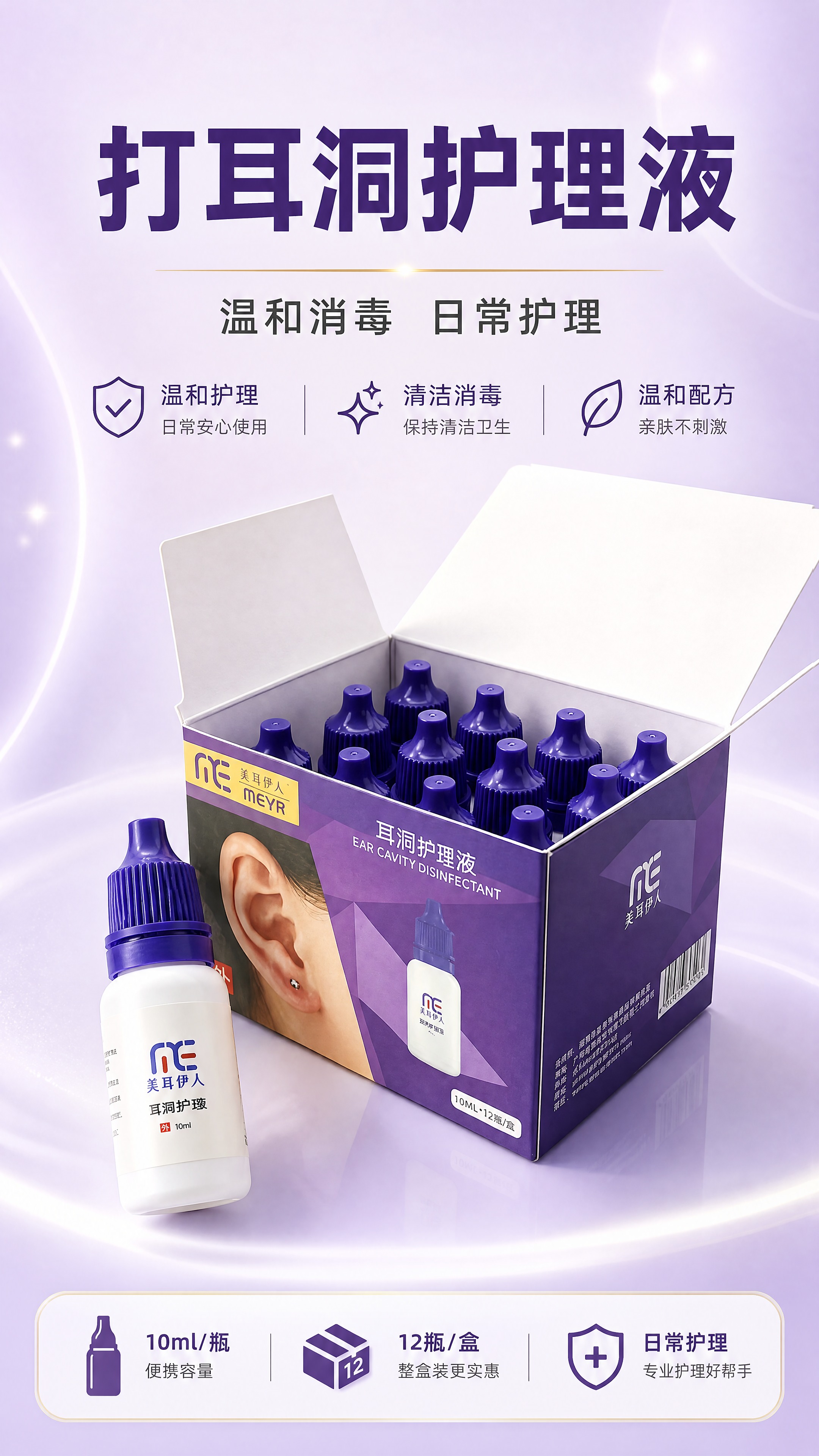 [商品] 使用【图1】整盒耳洞护理液与【图6】单瓶护理液；保留… - 图片创意预览