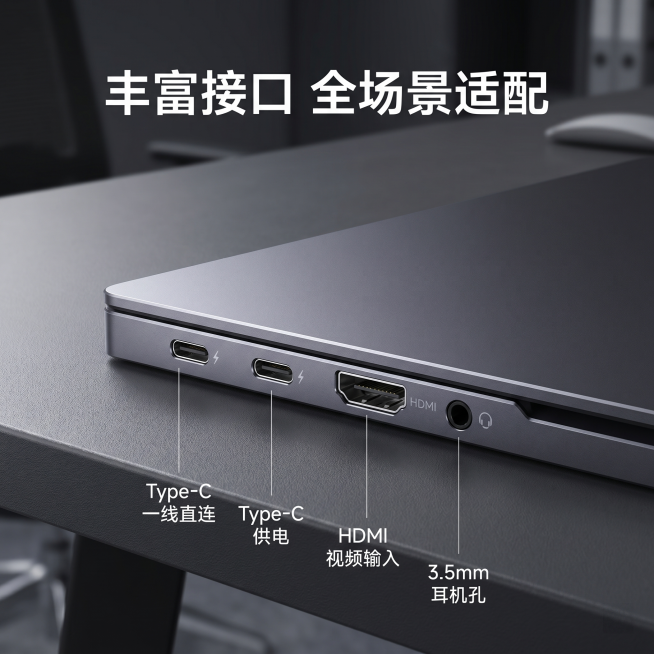 【便携显示器】生成电商主图套图之二预览效果