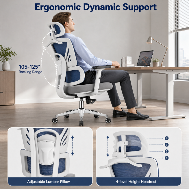 [Main Image 2 - Ergonomic Support Function Display]
[Atmosphere Style] Professional functional displ预览效果