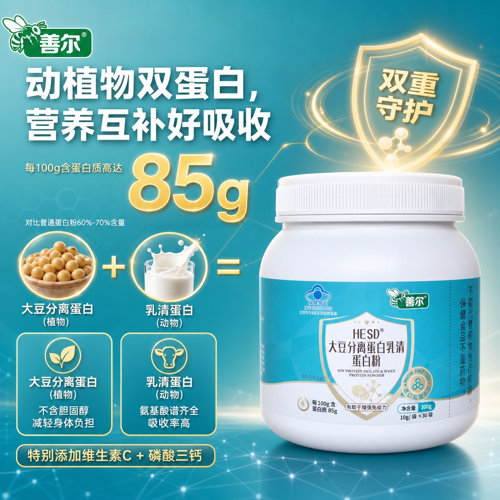 天猫电商主图（动植物双蛋白配方解析版），1440×1440比例… - 图片创意预览
