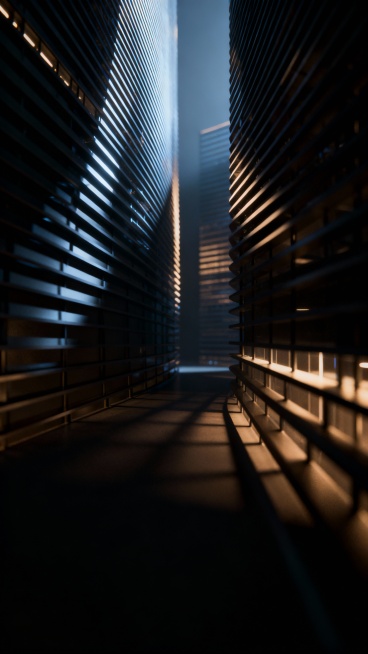 Abstract light architecture background, futuristic structural forms made of light, cinematic预览效果