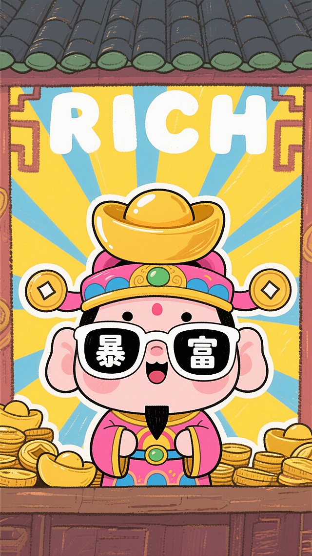 发财壁纸来啦！暴富财神 | 有钱有钱有钱！