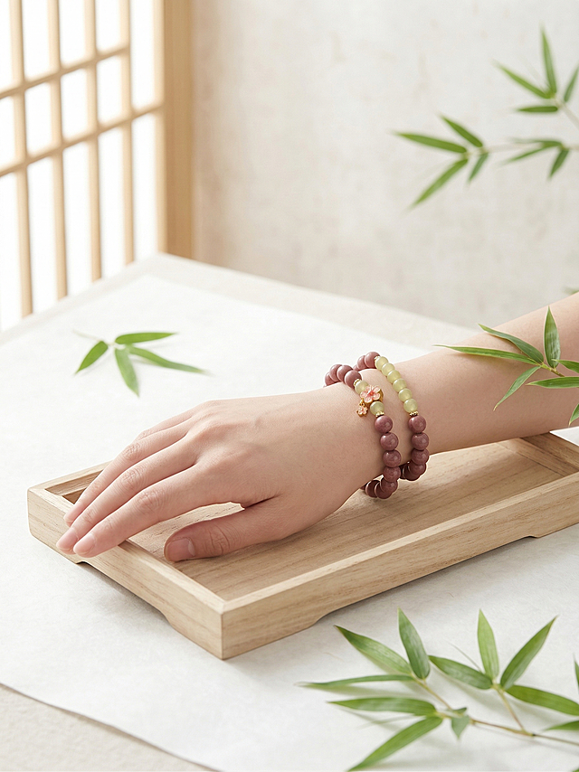 中式感与清新感交融，轻拟物风手串搭配竹影木纹，水墨风意境中透出质朴舒适，东亚美学静谧流淌。