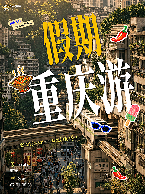 暑假出游小红书封面