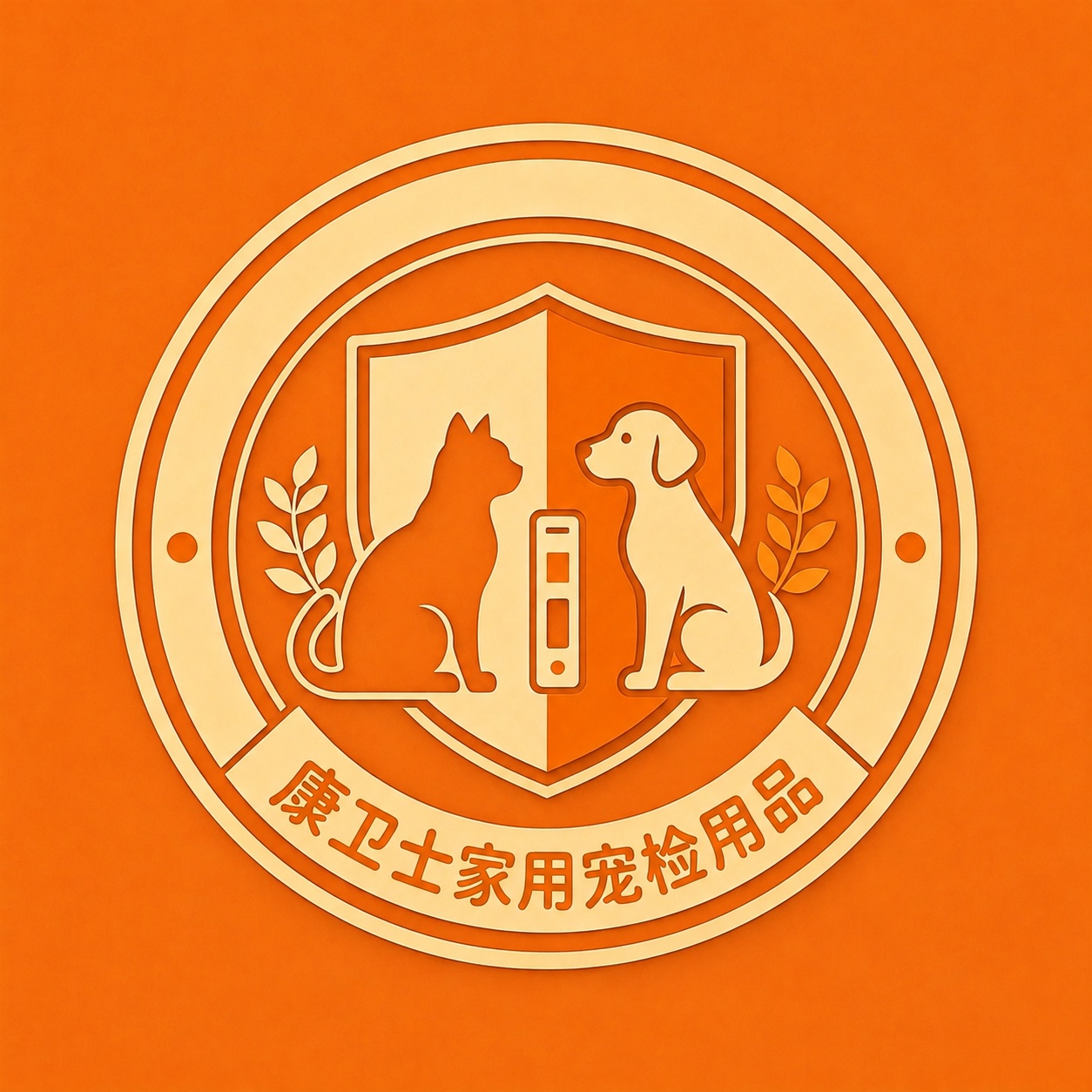 将这张徽章logo图整体改为橙色主题风格，保持原有的圆形徽章结… - 图片创意预览