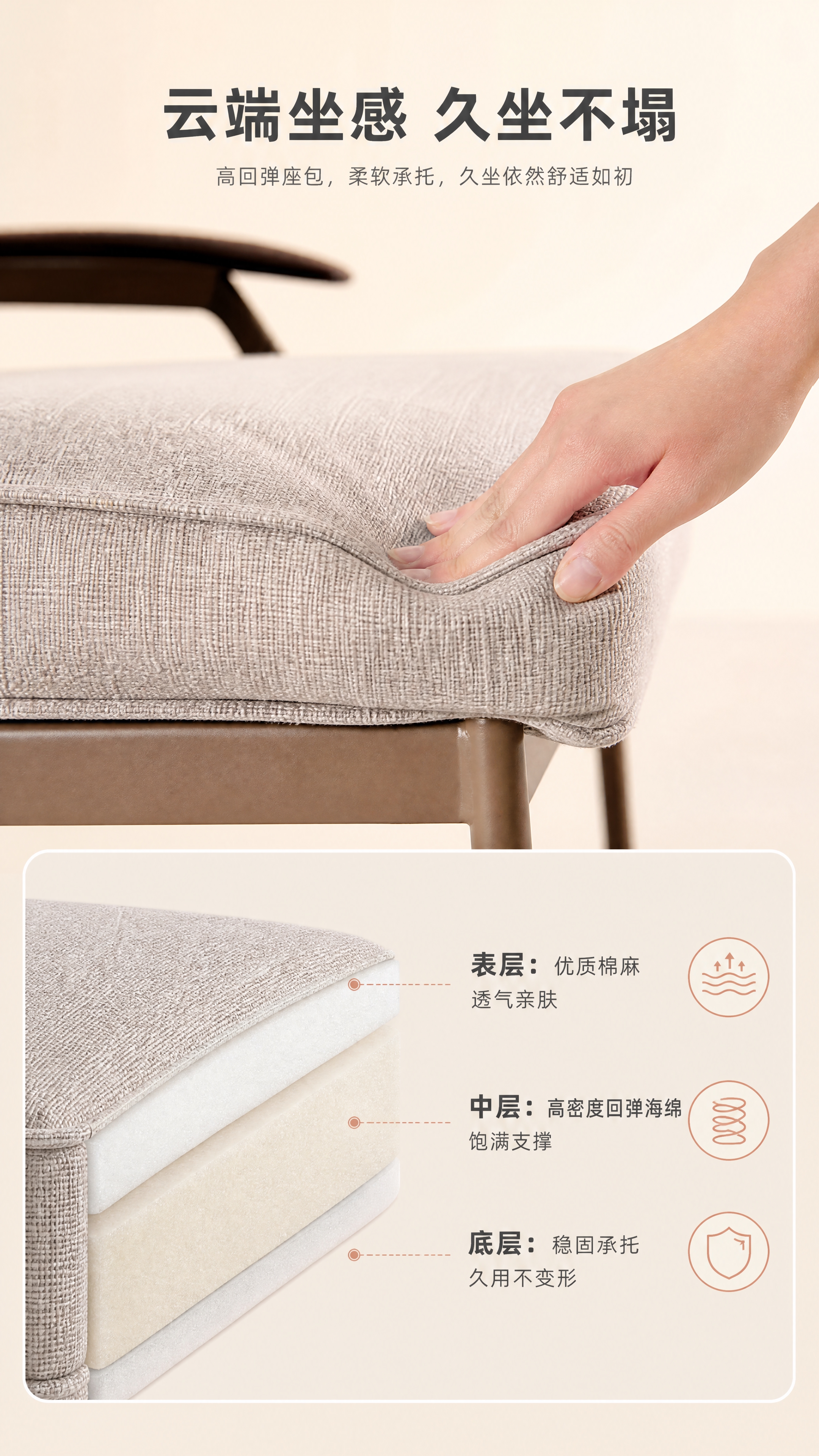 [商品] 使用【图1】D2505休闲椅坐垫与靠背部分；保留浅米… - 图片创意预览