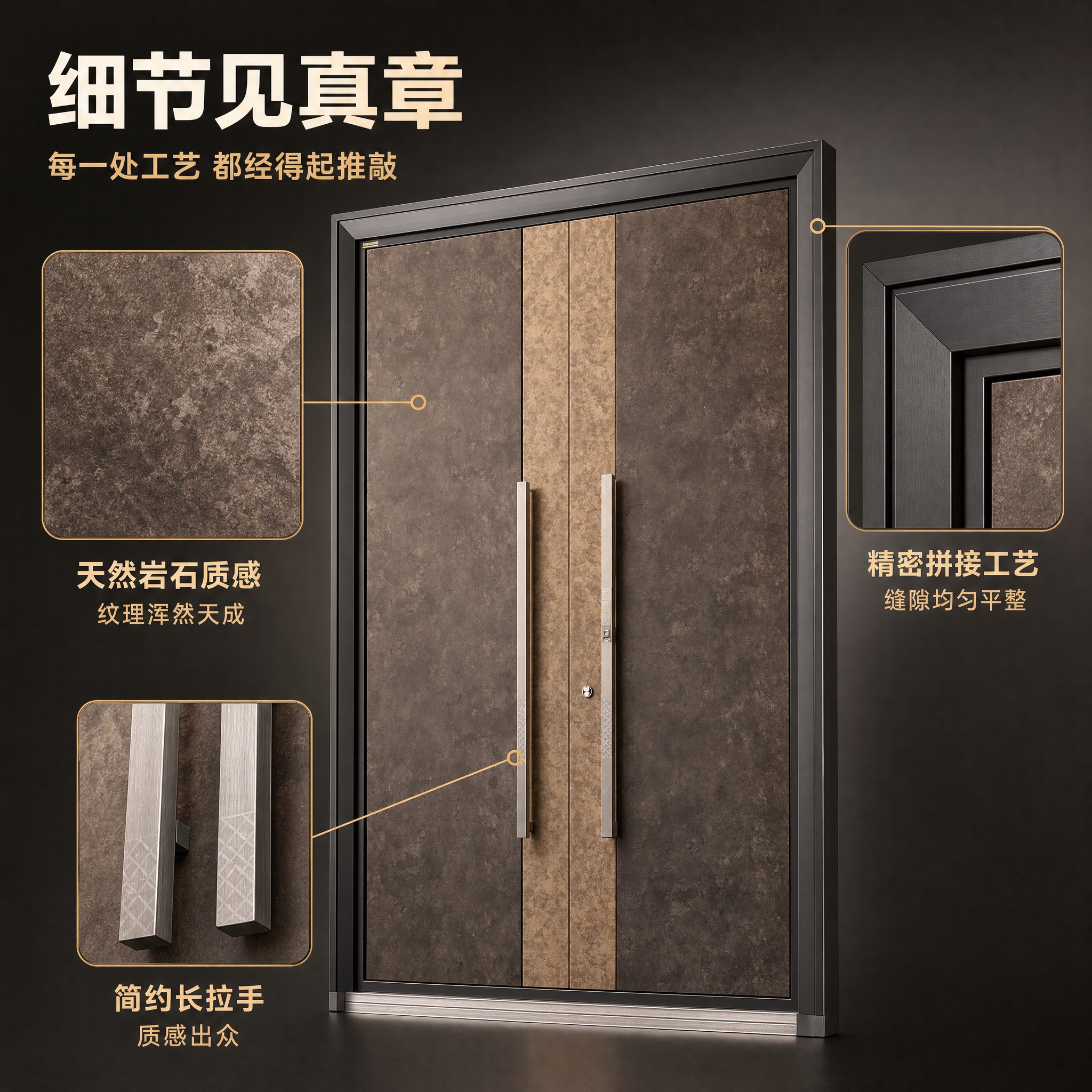 [主图-3] 材质与工艺细节图，核心任务是放大展示古堡石纹的真… - 图片创意预览