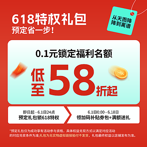 618年中大促促销感家装纯文字电商喜庆感线上渠道商品主图