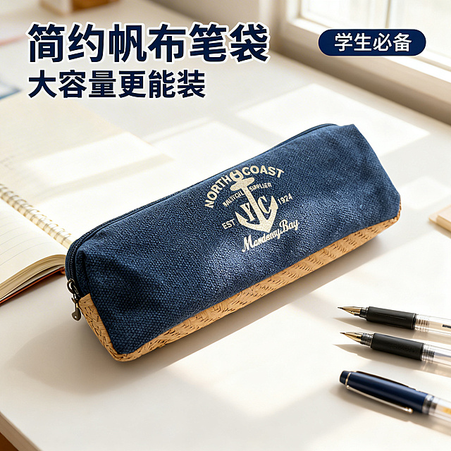 「图片1」生成5张拼多多用的主图，突出这个笔袋的卖点，出的图简约大气，有购买欲望然后增加一些学生使用的场景感觉，像素800*800
