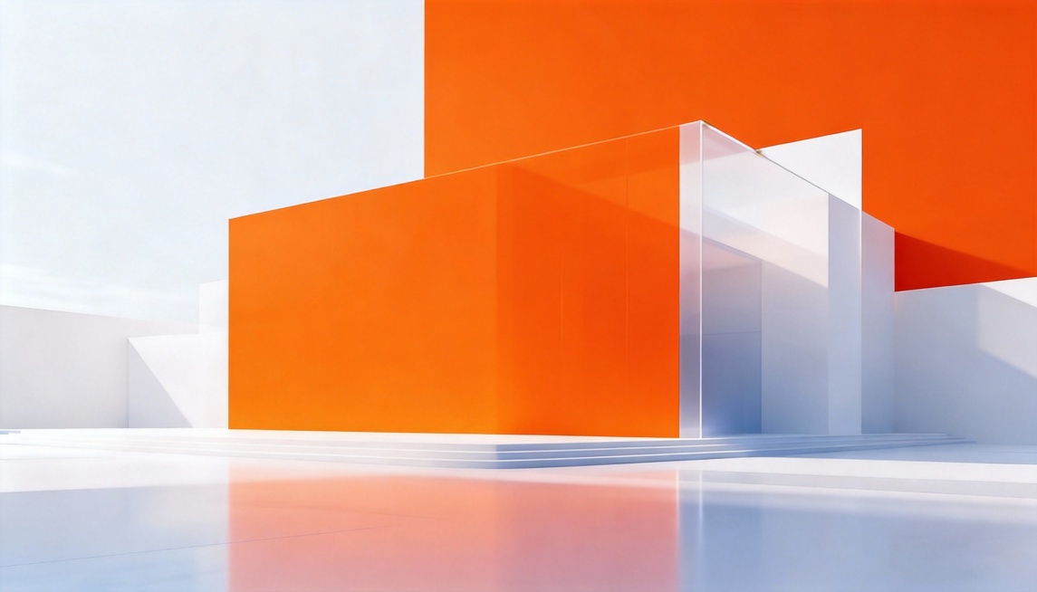 根据提供的参考图，重新生成简约的有橙色主体的海报预览效果