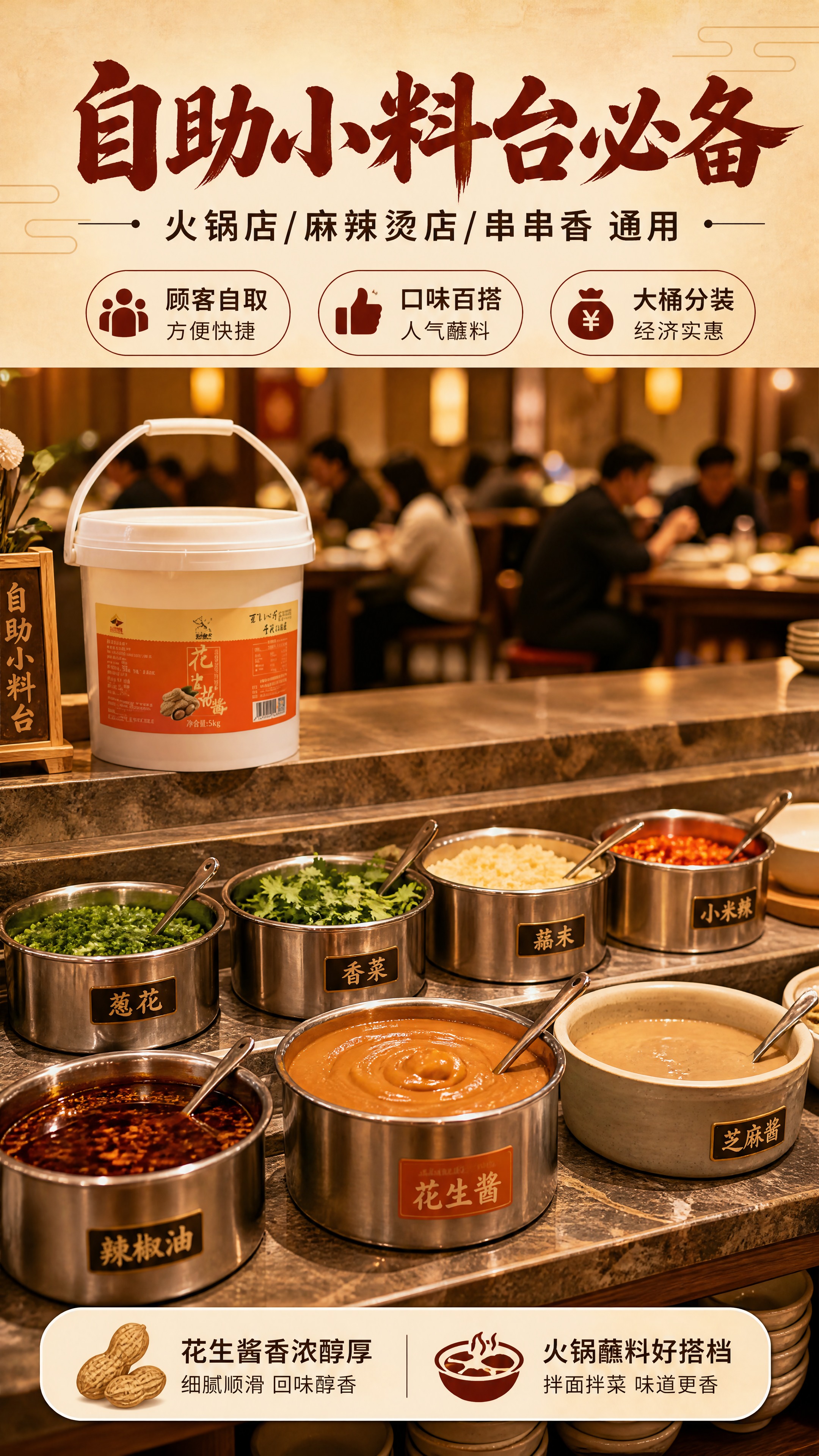 [商品] 使用【图1】5kg桶装花生酱，本页以分装后的小料罐形… - 图片创意预览