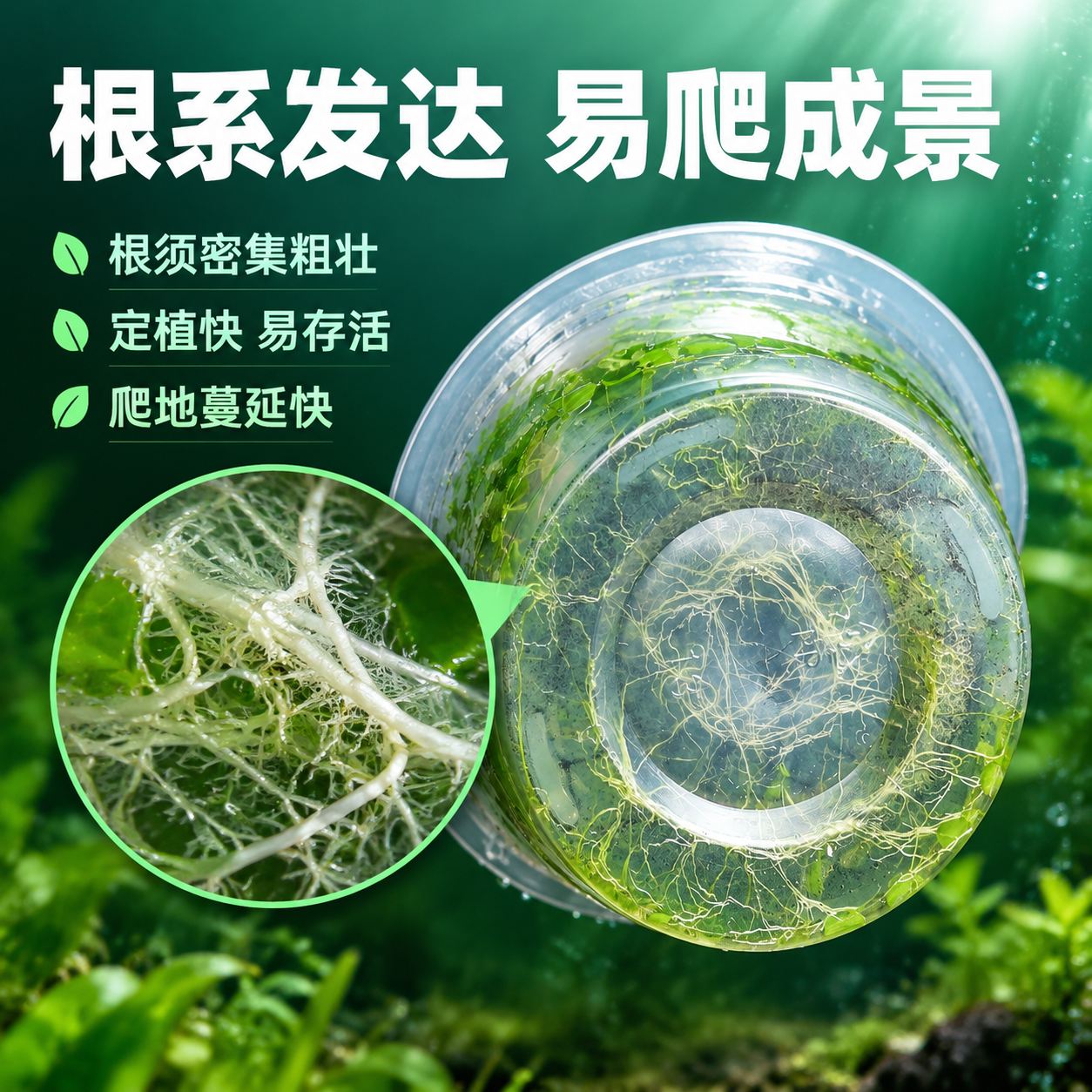 [主图-3] 根系发达品质展示，主题：根系粗壮 易爬地成景。… - 图片创意预览