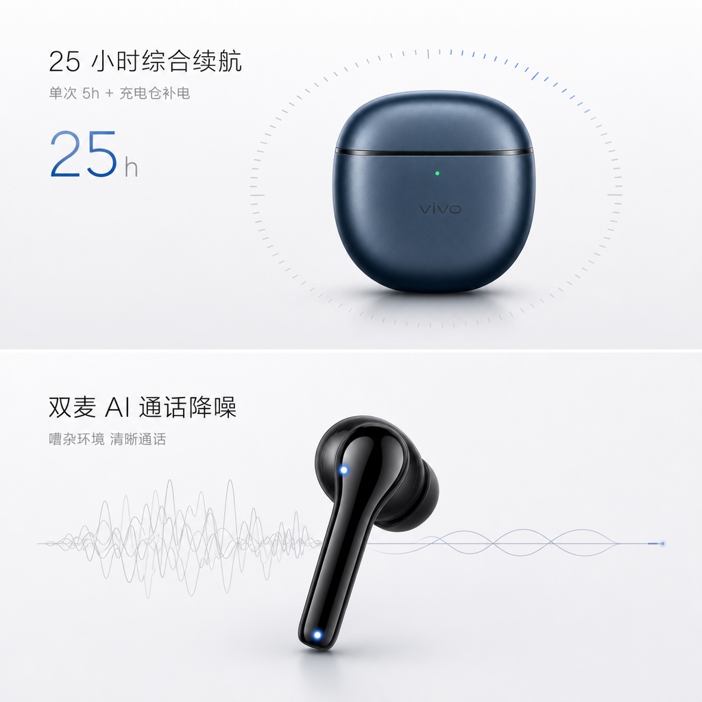 [主图-4] 场景体验：续航 + 通话降噪双卖点，25 小时综… - 图片创意预览
