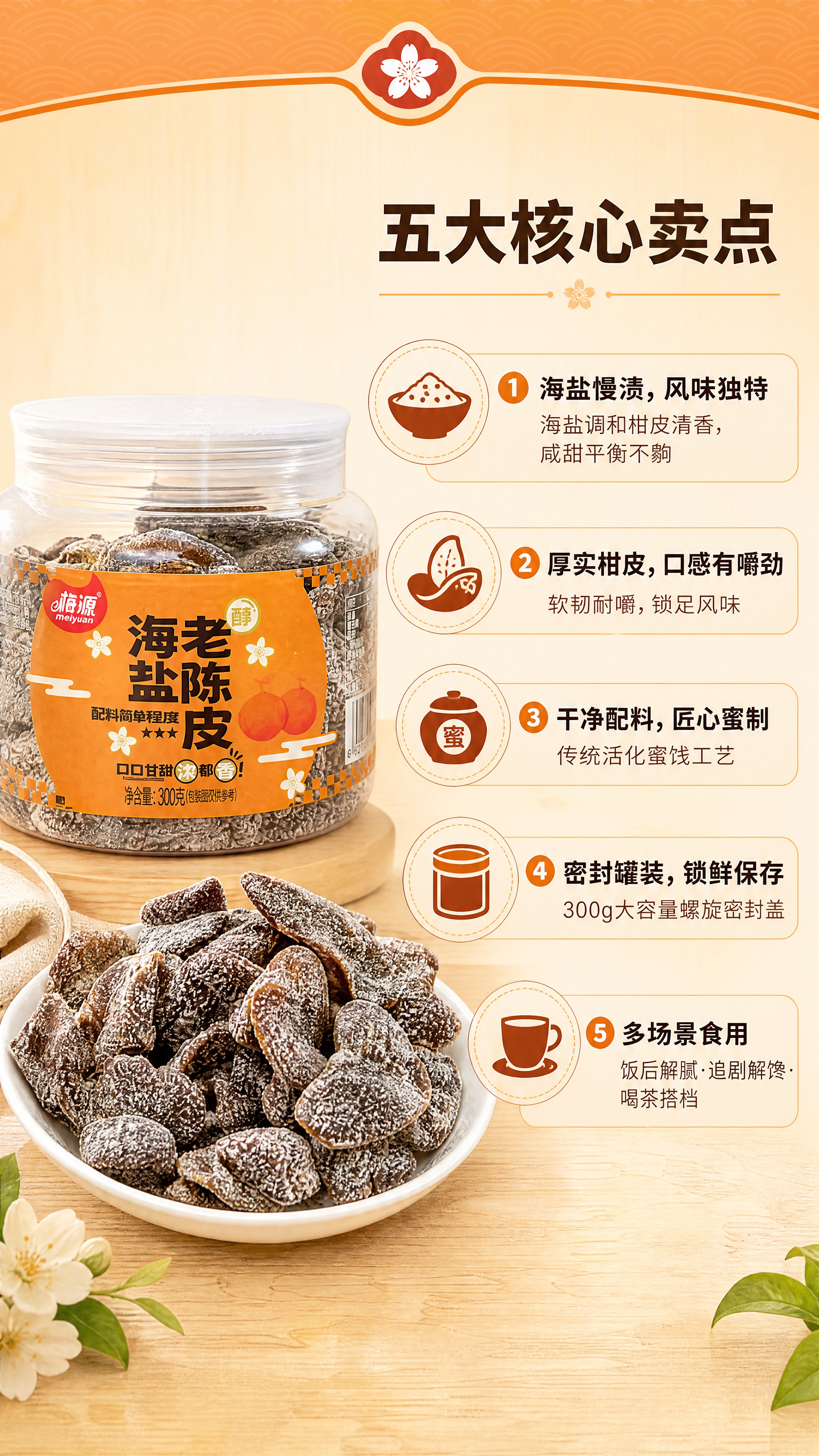 [商品] 使用【图4】梅源海盐老陈皮罐装+碗装陈皮组合图；保留… - 图片创意预览